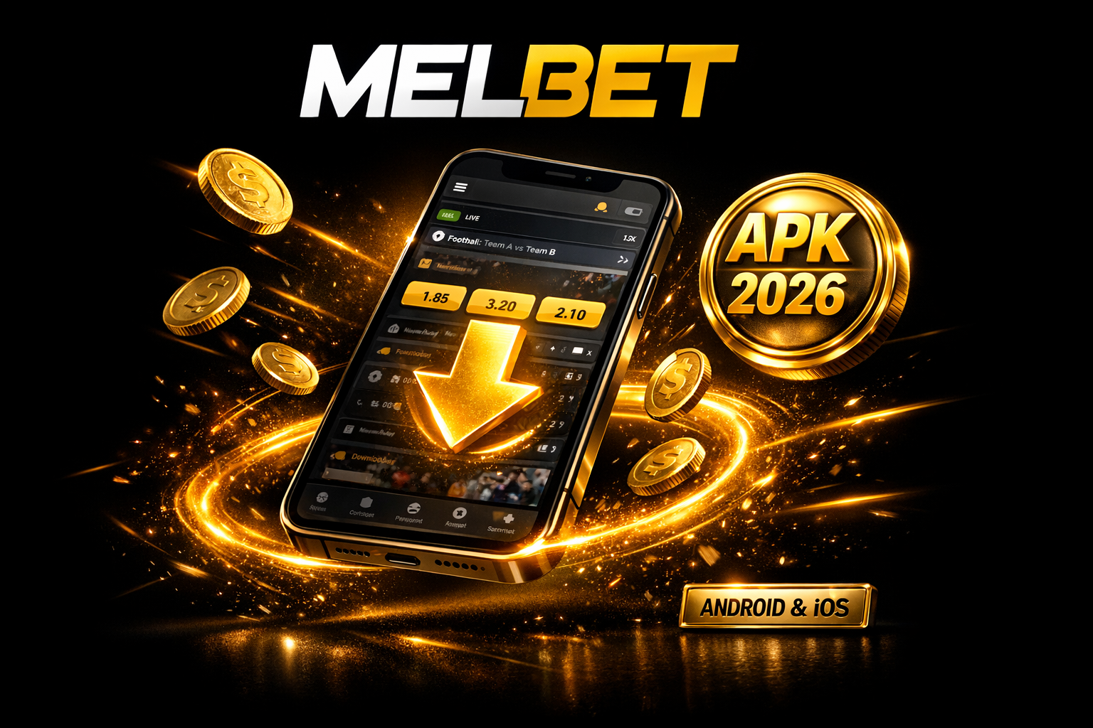 Application Melbet sur smartphone Android en Côte d'Ivoire
